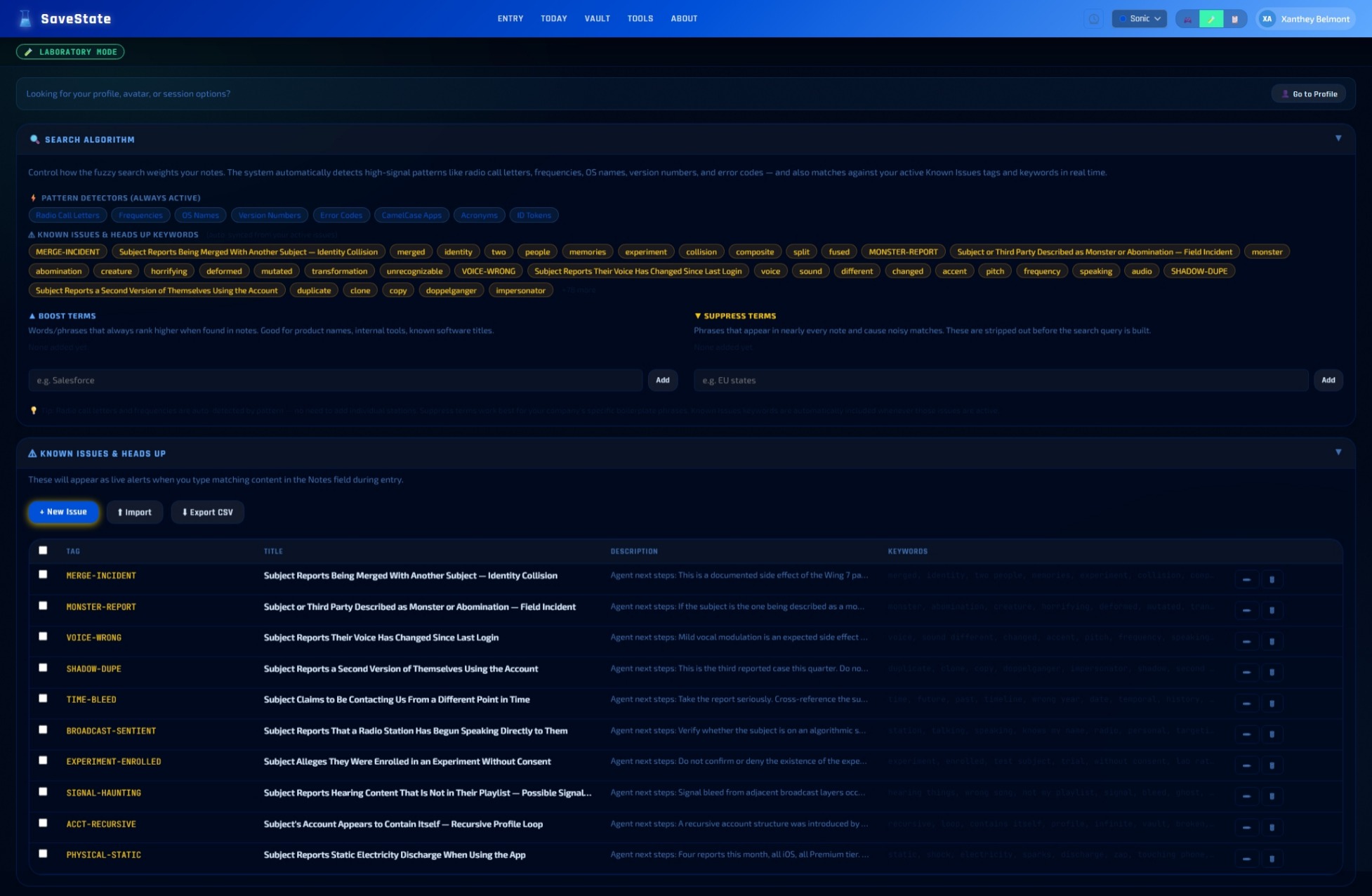 7.3   Settings   Populated